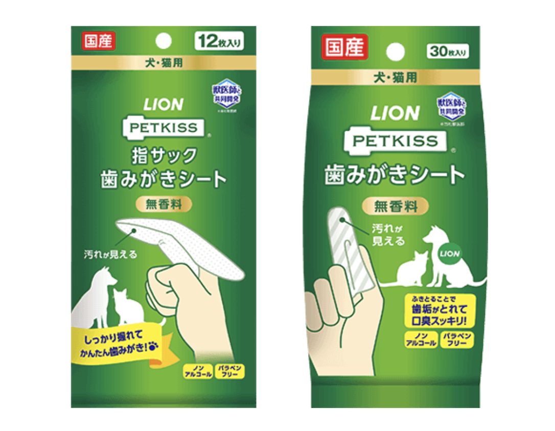 LION PETKISS　歯磨きシート